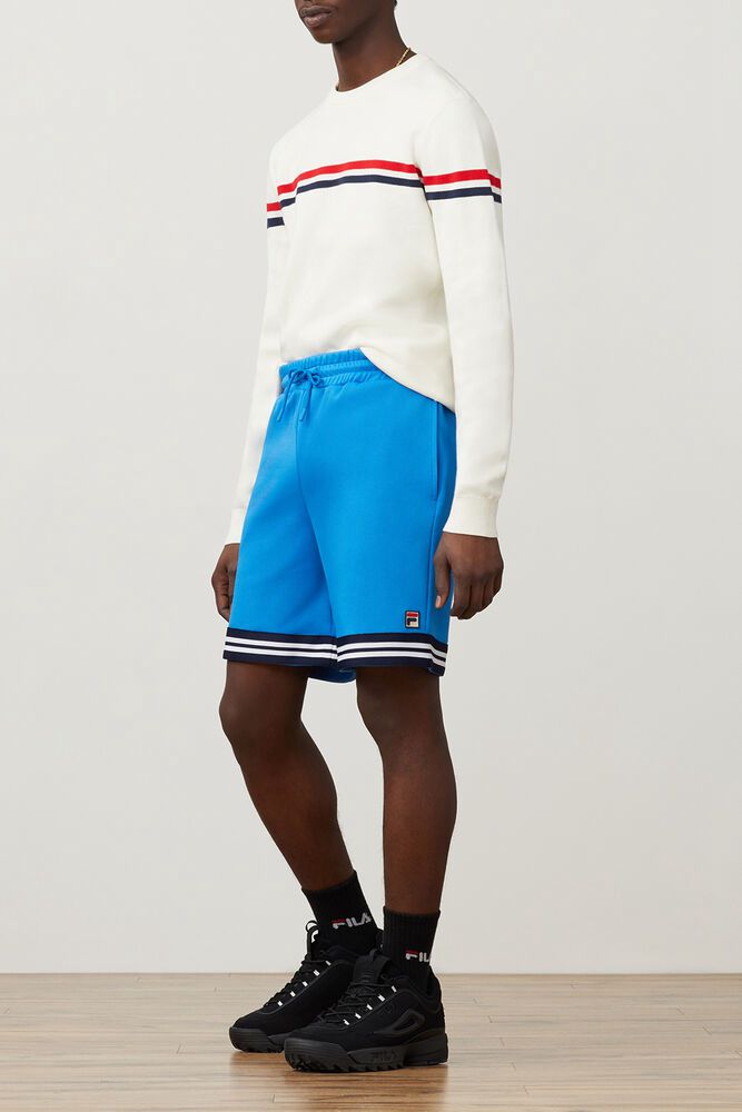 Fila Shorts Mens Blue - Ludo - Philippines 7061384-DA